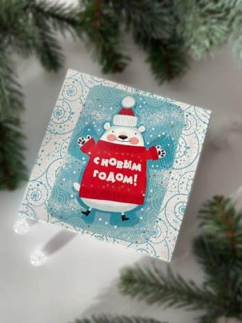 Упаковка под 9 конфет "Снежный Мишка" — изображение 2